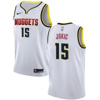 Nike Denver Nuggets #15 Nikola Jokic White NBA Swingman Association Edition Jersey