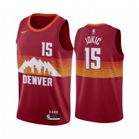 Nike Denver Nuggets #15 Nikola Jokic Red NBA Swingman 2020-21 City Edition Jersey
