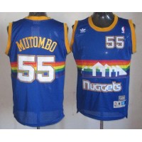 Denver Nuggets #55 Dikembe Mutombo Light Blue Throwback Stitched NBA Jersey