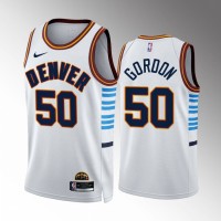 Denver Denver Nuggets #50 Aaron Gordon White NBA 2022-23 Men's City Edition Jersey