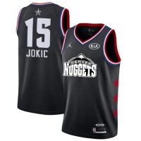 Denver Nuggets #15 Nikola Jokic Black NBA Jordan Swingman 2019 All-Star Game Jersey