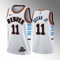 Denver Denver Nuggets #11 Bruce Brown Jr. White NBA 2022-23 Men's City Edition Jersey
