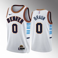 Denver Denver Nuggets #0 Christian Braun White NBA 2022-23 Men's City Edition Jersey