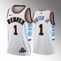 Denver Denver Nuggets #1 Michael Porter Jr. White NBA 2022-23 Men's City Edition Jersey