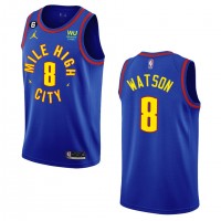 Denver Denver Nuggets #8 Peyton Watson Navy Men's 2022-23 NBA Nike Statement Edition Jersey