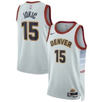Denver Denver Nuggets #15 Nikola Jokic Unisex Nike Silver 2022-23 Swingman Jersey - City Edition