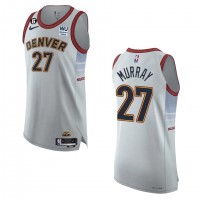 Denver Denver Nuggets #27 Jamal Murray Nike Silver 2022-23 Authentic Jersey - City Edition