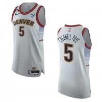 Denver Denver Nuggets #5 Kentavious Caldwell-Pope Nike Silver 2022-23 Authentic Jersey - City Edition