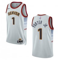 Denver Denver Nuggets #1 Michael Porter Jr. Unisex Nike Silver 2022-23 Swingman Jersey - City Edition