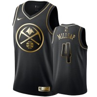 Nike Denver Nuggets #4 Paul Millsap Men's Black Golden Edition Swingman NBA Jersey