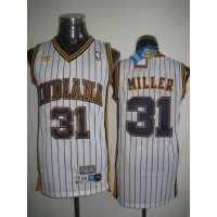 Mitchell and Ness Indiana Pacers #31 Reggie Miller White Stitched Throwback NBA Jersey
