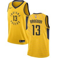 Nike Indiana Pacers #13 Malcolm Brogdon Gold NBA Swingman Statement Edition Jersey