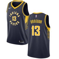 Nike Indiana Pacers #13 Malcolm Brogdon Navy Blue NBA Swingman Icon Edition Jersey