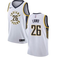 Nike Indiana Pacers #26 Jeremy Lamb White NBA Swingman Association Edition Jersey