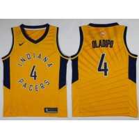 Nike Indiana Pacers #4 Victor Oladipo Gold NBA Swingman Statement Edition Jersey