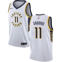 Nike Indiana Pacers #11 Domantas Sabonis White NBA Swingman Association Edition Jersey