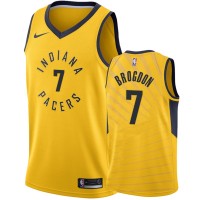 Nike Indiana Pacers #7 Malcolm Brogdon Gold NBA Swingman Statement Edition Jersey