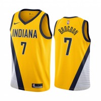 Nike Indiana Pacers #7 Malcolm Brogdon Yellow 2019-20 Statement Edition NBA Jersey