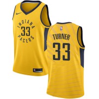 Nike Indiana Pacers #33 Myles Turner Gold NBA Swingman Statement Edition Jersey