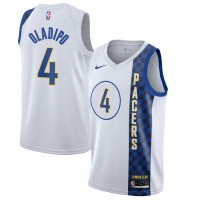 Men's Indiana Indiana Pacers #4 Victor Oladipo Nike White 2019-20 Finished City Edition Swingman Jersey