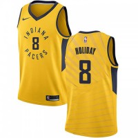 Nike Indiana Pacers #8 Justin Holiday Gold NBA Swingman Statement Edition Jersey
