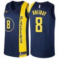 Nike Indiana Pacers #8 Justin Holiday Navy Blue NBA Swingman City Edition Jersey