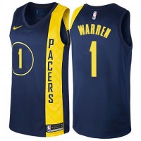 Nike Indiana Pacers #1 TJ Warren Navy Blue NBA Swingman City Edition Jersey