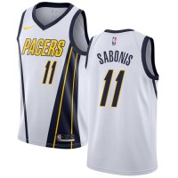 Nike Indiana Pacers #11 Domantas Sabonis White NBA Swingman Earned Edition Jersey