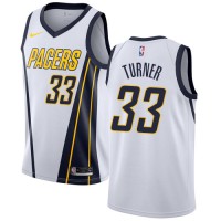 Nike Indiana Pacers #33 Myles Turner White NBA Swingman Earned Edition Jersey