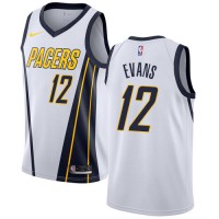 Nike Indiana Pacers #12 Tyreke Evans White NBA Swingman Earned Edition Jersey