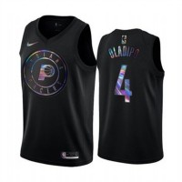 Nike Indiana Pacers #4 Victor Oladipo Men's Iridescent Holographic Collection NBA Jersey - Black