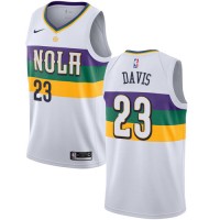 Nike New Orleans Pelicans #23 Anthony Davis White NBA Swingman City Edition 2018/19 Jersey
