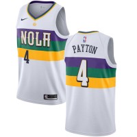 Nike New Orleans Pelicans #4 Elfrid Payton White NBA Swingman City Edition 2018/19 Jersey