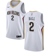 Nike New Orleans Pelicans #2 Lonzo Ball White NBA Swingman Association Edition Jersey