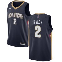Nike New Orleans Pelicans #2 Lonzo Ball Navy NBA Swingman Icon Edition Jersey