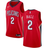 Nike New Orleans Pelicans #2 Lonzo Ball Red NBA Swingman Statement Edition Jersey