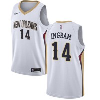 Nike New Orleans Pelicans #14 Brandon Ingram White NBA Swingman Association Edition Jersey