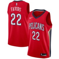 Nike New Orleans Pelicans #22 Derrick Favors Red NBA Swingman Statement Edition Jersey