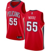Nike New Orleans Pelicans #55 E'Twaun Moore Red NBA Swingman Statement Edition Jersey