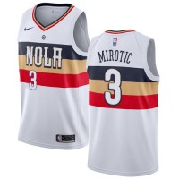 Nike New Orleans Pelicans #3 Nikola Mirotic White NBA Swingman Earned Edition Jersey
