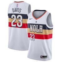 Nike New Orleans Pelicans #23 Anthony Davis White NBA Swingman Earned Edition Jersey