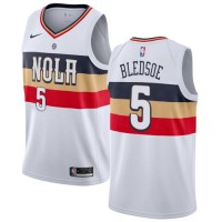 Nike New Orleans Pelicans #5 Eric Bledsoe White NBA Swingman Earned Edition Jersey