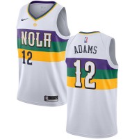 Nike New Orleans Pelicans #12 Steven Adams White NBA Swingman City Edition 2018/19 Jersey