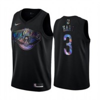 Nike New Orleans Pelicans #3 Josh Hart Men's Iridescent Holographic Collection NBA Jersey - Black