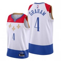 Nike New Orleans Pelicans #4 Devonte' Graham White NBA Swingman 2020-21 City Edition Jersey