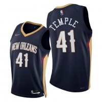 Nike New Orleans Pelicans #41 Garrett Temple Men's 2021-22 75th Diamond Anniversary NBA Jersey Navy