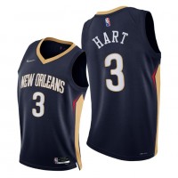 Nike New Orleans Pelicans #3 Josh Hart Men's 2021-22 75th Diamond Anniversary NBA Jersey Navy