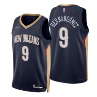 Nike New Orleans Pelicans #9 Willy Hernangomez Navy Men's 2021-22 NBA 75th Anniversary Diamond Swingman Jersey - Icon Edition