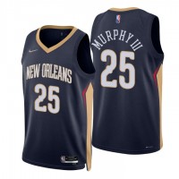 Nike New Orleans Pelicans #25 Trey Murphy III Navy Men's 2021-22 NBA 75th Anniversary Diamond Swingman Jersey - Icon Edition