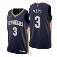 Nike New Orleans Pelicans #3 Josh Hart Navy Men's 2021-22 NBA 75th Anniversary Diamond Swingman Jersey - Icon Edition